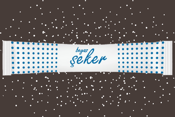 Standart Baskılı Stick Beyaz Toz Şeker 3 gr (2.500 Adet) - (FİYAT SORUNUZ)